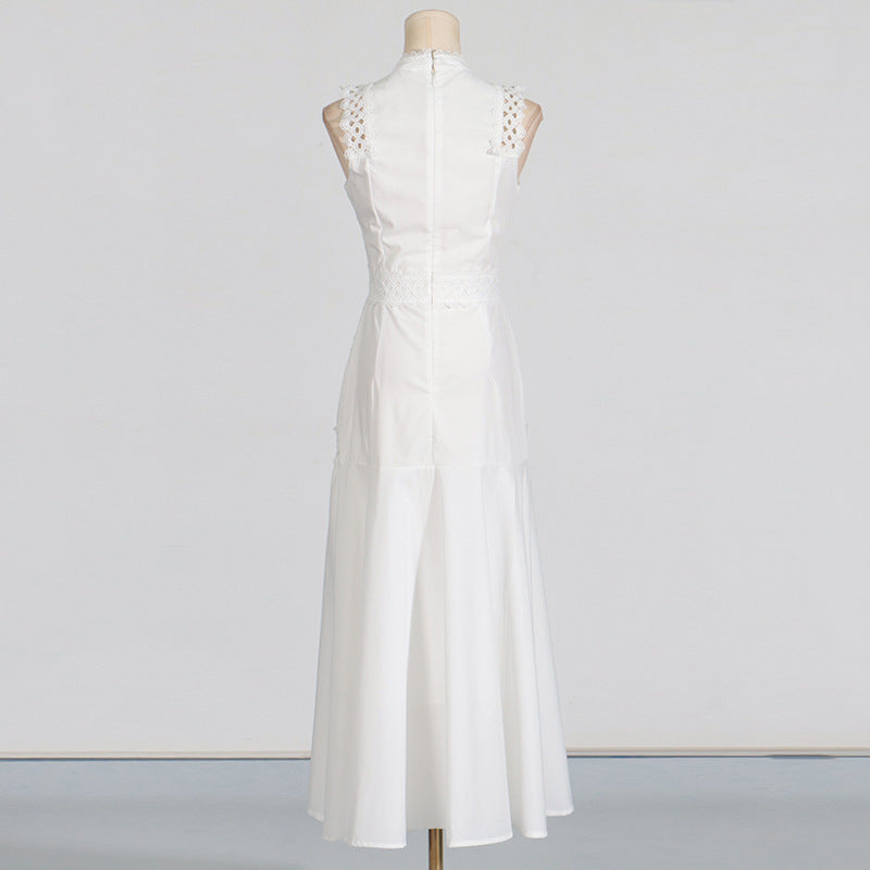 Joan – Robe Sans Manches en Dentelle à la Taille