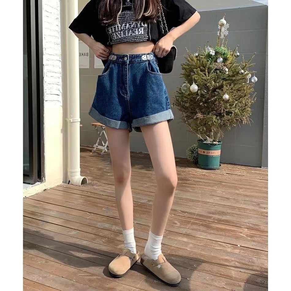 Diana – Shorts en Denim Rétro Larges et Fins