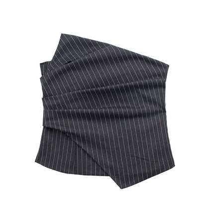 Sandra – Corset Plissé à Rayures Diagonales