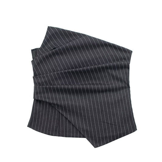 Sandra – Corset Plissé à Rayures Diagonales