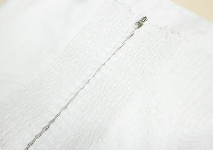 Helen – Robe en Lin Blanche