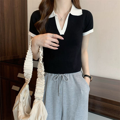 Emily – Pull en Maille à Col Polo pour Femme
