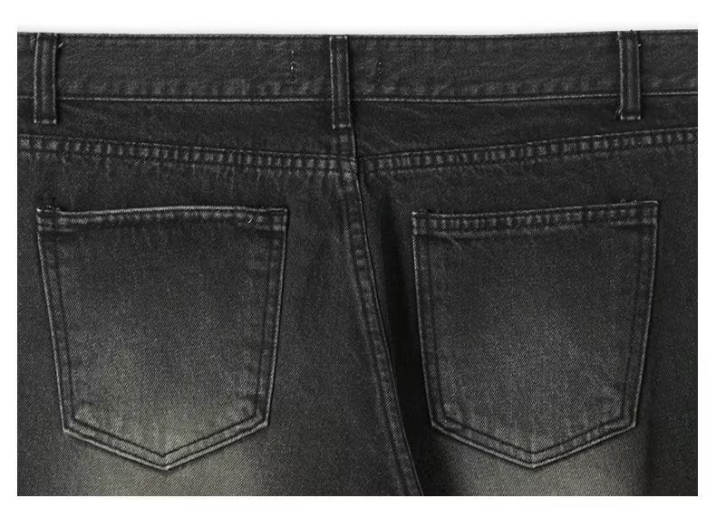 Russell – Jeans Droits Rétro Lavés Style Américain