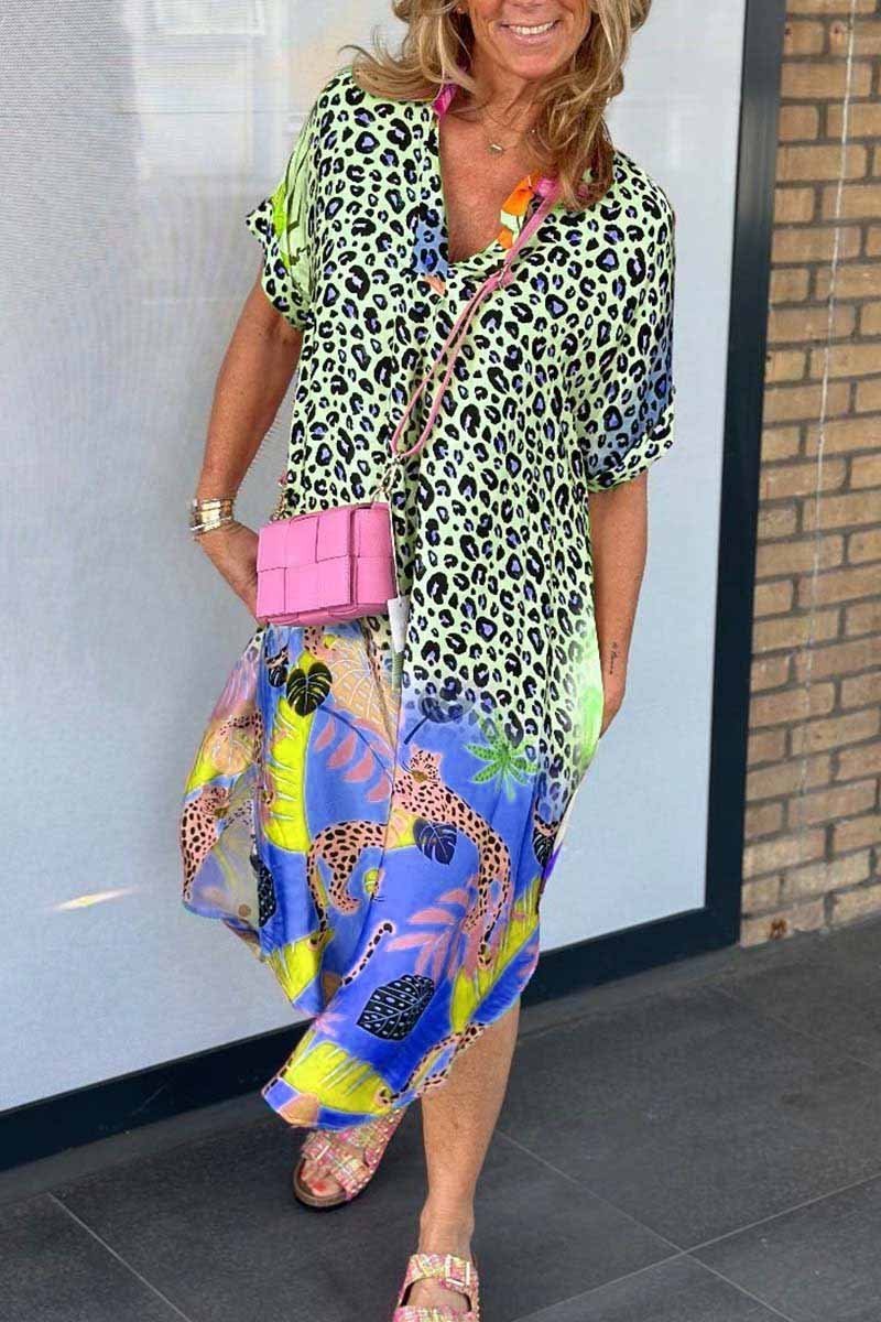Andrea – Robe à motif léopard