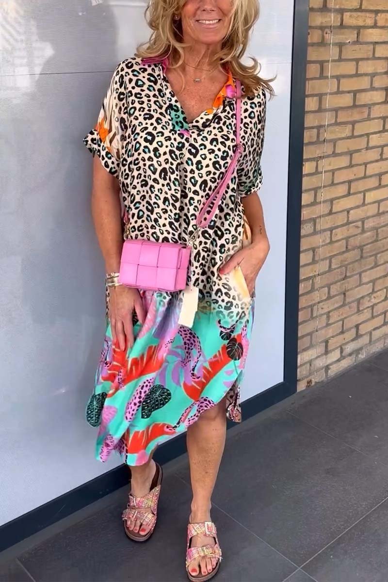 Andrea – Robe à motif léopard