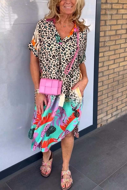 Andrea – Robe à motif léopard