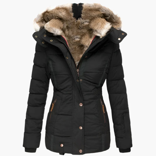 Emily – Manteau d'Hiver Doublé de Fourrure